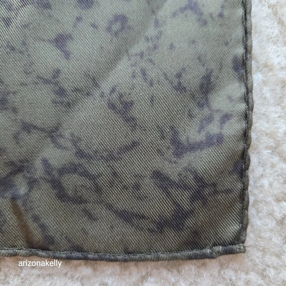 Silk Square Scarf Tassles Rope Paisley Hand-rolled